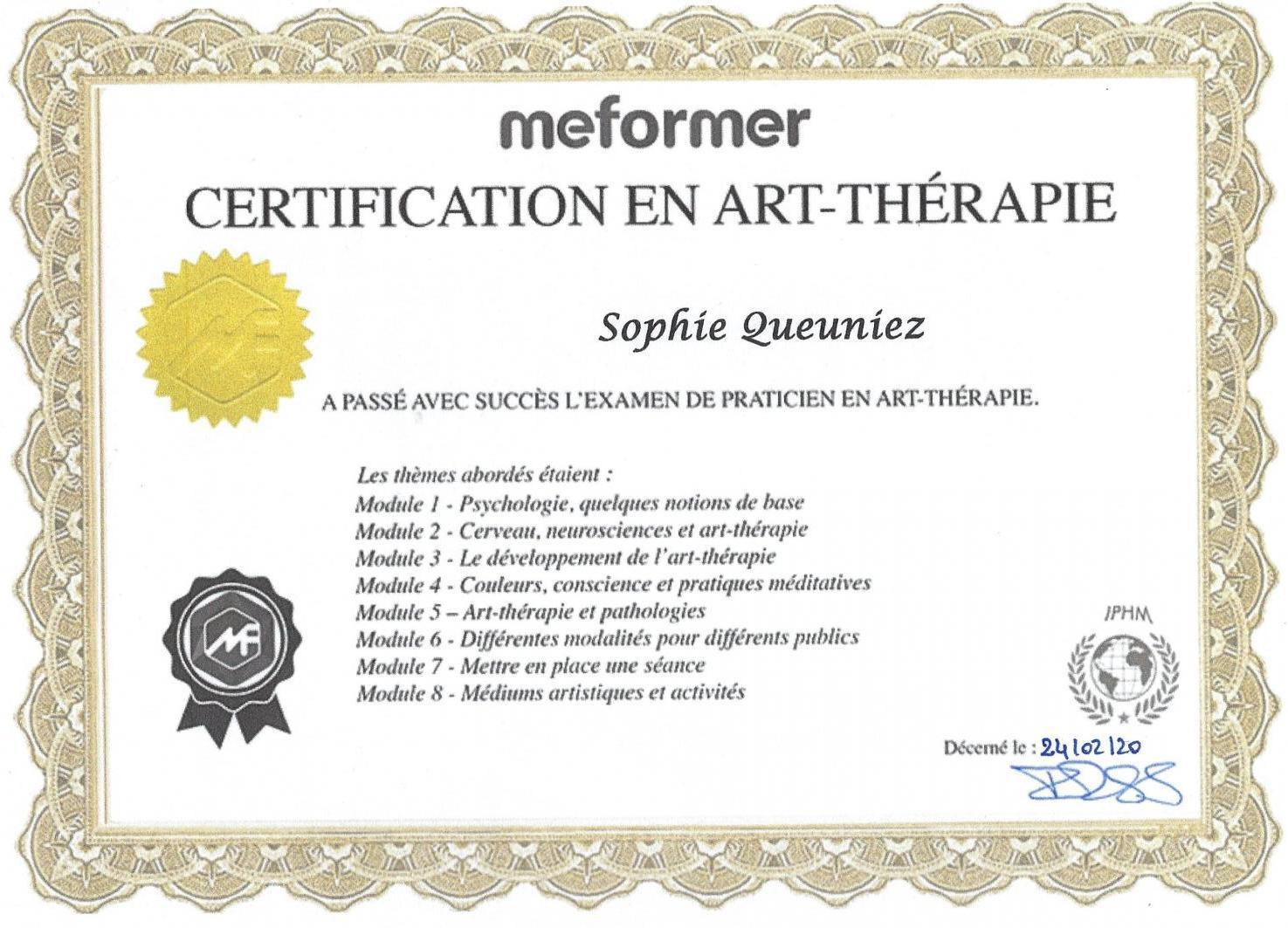 Certification art therapie 1