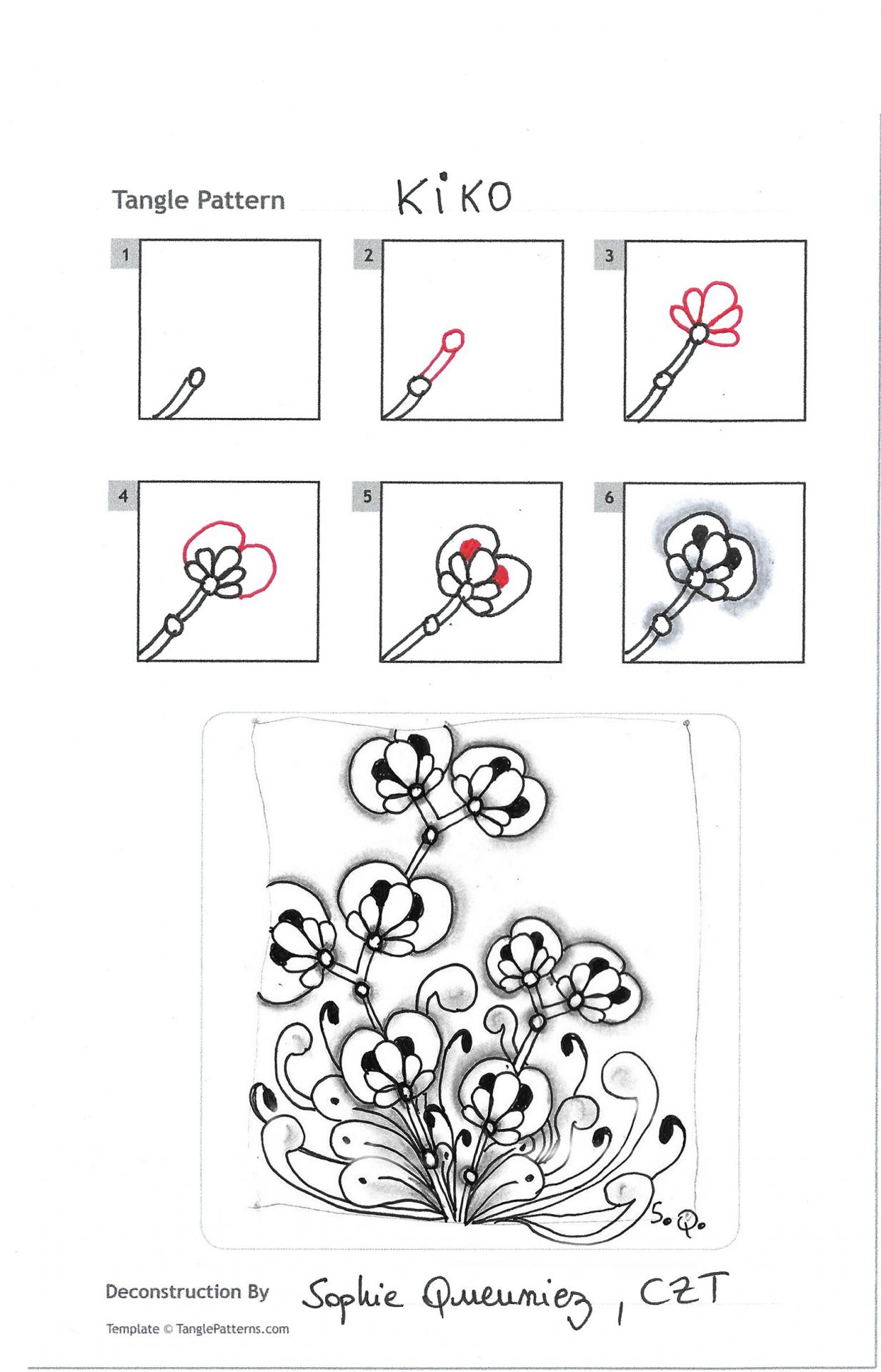 Tangle kiko pattern by sophie queuniez czt recadre